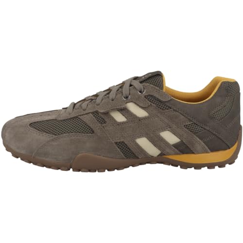 Geox Herren Uomo Snake A Sneaker, Dove Grey/LT Taupe, 47 EU von Geox