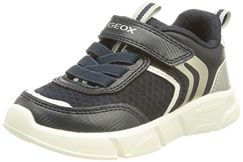 Geox Herren J Aril Boy Sneakers, Navy Silver, 38 EU von Geox