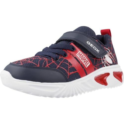 Geox J Assister Boy D Sneaker, Navy/DK RED, 32 EU von Geox