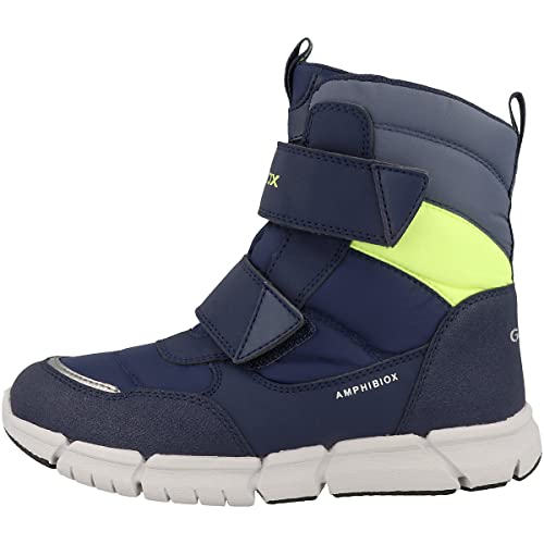 Geox Jungen J Flexyper Boy B Abx Stiefeletten, Navy Fluo Yellow, 28 EU von Geox