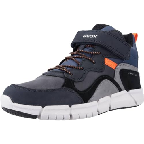 Geox J FLEXYPER Boy B ABX Ankle Boot, Navy/ORANGE, 32 EU von Geox