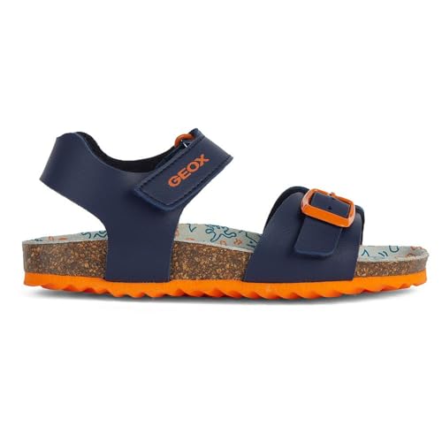 Geox J Ghita Boy B Sandal, Navy/DK ORANGE, 31 EU von Geox