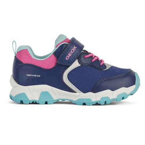 Geox J MAGNETAR G. B ABX Sneaker, Navy/Fuchsia, 34 EU von Geox