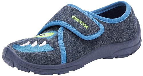 Geox J NYMEL Boy A Sneaker, Navy/Lime, 33 EU von Geox