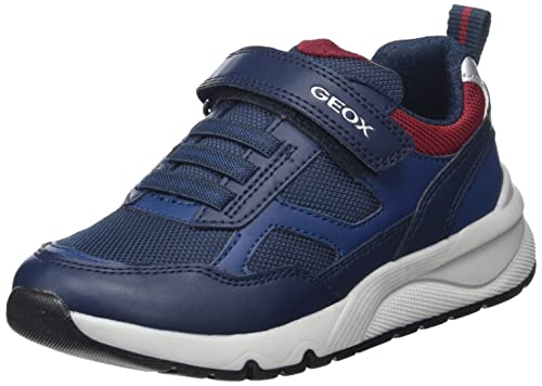 Geox Jungen J Rooner Boy B Sneakers, Navy Dk Red, 24 EU von Geox