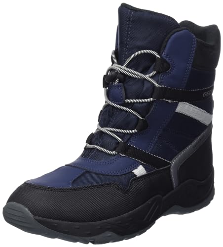 Geox J SENTIERO Boy B ABX Ankle Boot, Navy Lt Grey, 24 EU von Geox