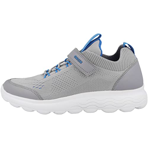 Geox J SPHERICA Boy Sneaker, Grey/LT Blue, 38 EU von Geox