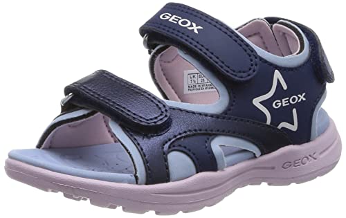 Geox J VANIETT Girl Sandal, Navy/PINK, 25 EU von Geox
