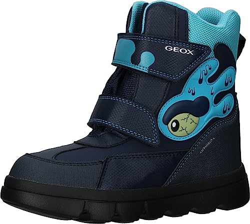 Geox J WILLABOOM Boy B AB Ankle Boot, Navy/Turquoise, 25 EU von Geox