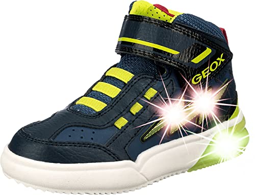 Geox Jungen J Grayjay Boy B Sneakers, Navy Lime, 32 EU von Geox