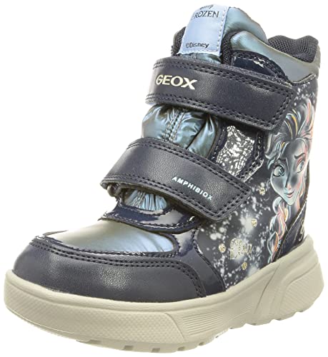 Geox Mädchen J Sveggen Girl B Abx Stiefeletten, Navy Platinum, 24 EU Schmal von Geox