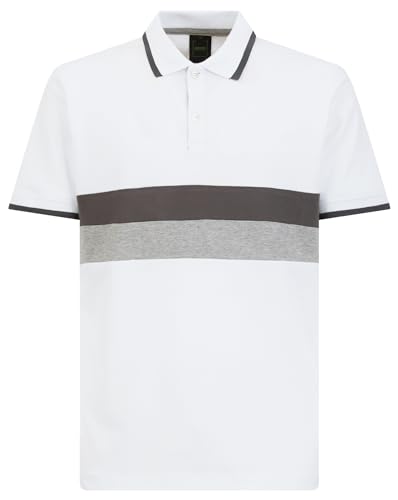 Geox Men's M Polo COL.Block Poloshirt, Optical White, L von Geox