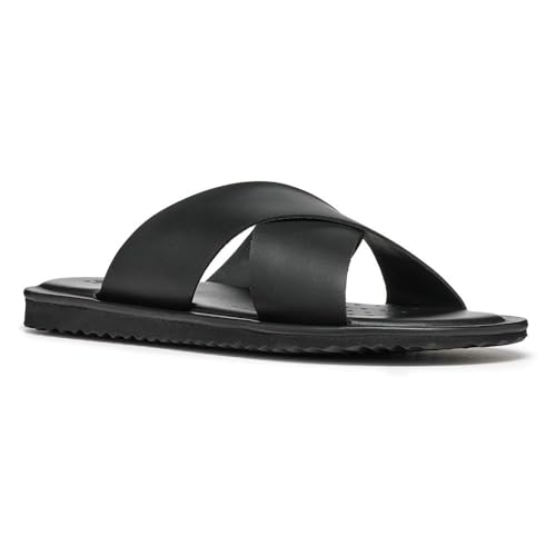 Geox U ERICE B Slide Sandal, Black, 39 EU von Geox