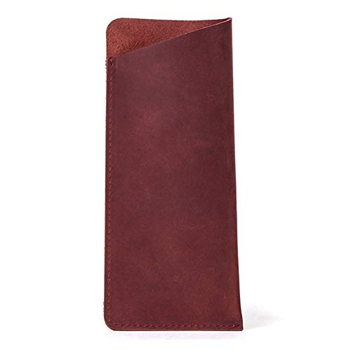 GerRit Federmäppchen aus Leder Leder-Stift-Fallhalter-Stifte-Taschen-Stifthülsenabdeckung für Arbeit, Büro (Farbe : Wine red, Size : 17.3x7.6cm) von GerRit