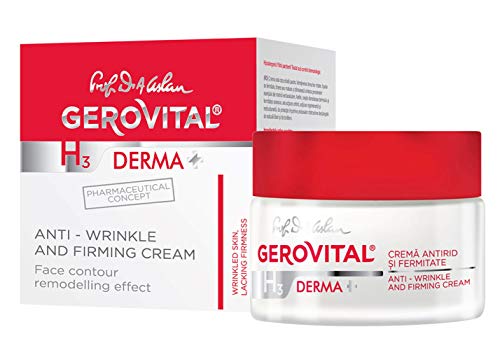 Gerovital Anti-Falten Tages-und Nachtpflege Creme 45+ Feuchtigkeitscreme Gesicht, Augenringe Entfernen, Vitamin A/E Hyaluronsäure, Sheabutter, NO Parabene Gesichtscreme damen and männer, Soforteffekt von Gerovital H3