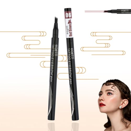 Augenbrauenstift Mit Mikro-gabelspitze-applikator,Wasserdichter 3d Augenbrauenstift Mit 4 Gabelspitzen,Augenbrauenstift Härchenzeichnung,Augenbrauenstift Wasserfest Long-Lasting Natural Eyebrow Makeup von Gerrit