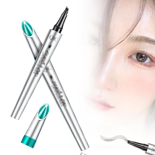 Wasserdichter 3d Augenbrauenstift Mit 4 Gabelspitzen,Augenbrauenstift HäRchenzeichnung,3d Augenbrauenstift Wasserfest,4 Point Eyebrow Pencil, Long-Lasting Natural Eyebrow Makeup -Dark coffee color von Gerrit