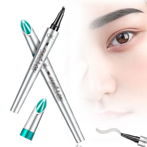 Wasserdichter 3d Augenbrauenstift Mit 4 Gabelspitzen,Augenbrauenstift HäRchenzeichnung,3d Augenbrauenstift Wasserfest,4 Point Eyebrow Pencil, Long-Lasting Natural Eyebrow Makeup -black von Gerrit