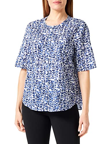 GERRY WEBER Edition Damen 860063-66441 Bluse, Blau/Ecru/Weiss Druck, 44 von Gerry Weber