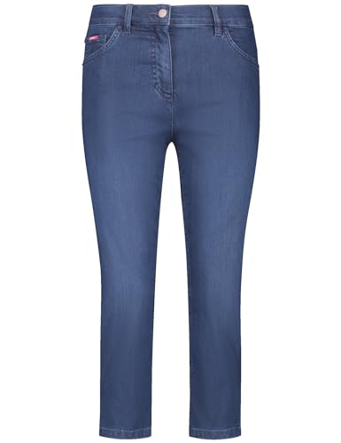 Gerry Weber Damen 3/4 Jeans SOL꞉INE BEST4ME High Light unifarben, Washed-Out-Effekt 3/4 Länge Blue Denim mit use 46 von Gerry Weber