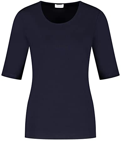 Gerry Weber Damen Basic Shirt halber Arm unifarben Dark Navy 40 von Gerry Weber