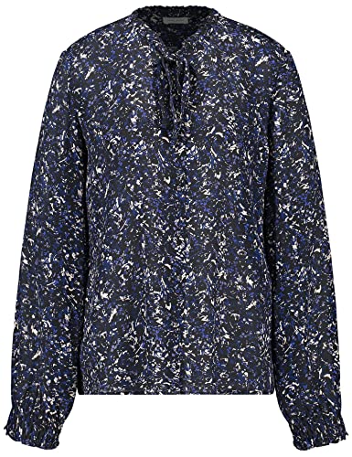 GERRY WEBER Damen 860041-31429 Bluse, Schwarz/Blau Druck, 40 von Gerry Weber