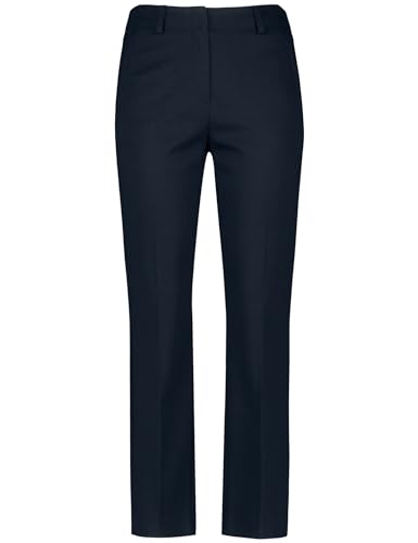 Gerry Weber Damen Elegante Stretchhose mit Saumschlitzen unifarben 7/8 Länge Navy 46 von Gerry Weber