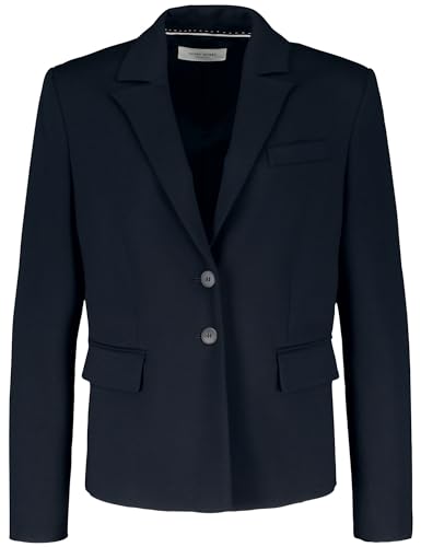 Gerry Weber Damen Eleganter Blazer mit Stretchkomfort Langarm, geknöpfte Armschlitze unifarben Navy 36 von Gerry Weber