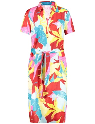 Gerry Weber Damen Nachhaltiges Blusenkleid mit Taillenband Kurzarm floral, Gemustert knieumspielend Gelb/Rot/Orange Druck 40 Gerry Weber Damen Nachhaltiges Blusenkleid mit Taillenband Kurzarm floral, Gemustert knieumspielend Gelb/Rot/Orange Druck 40 von Gerry Weber