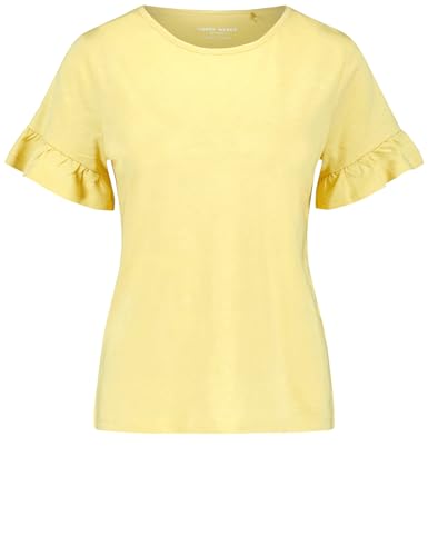 Gerry Weber Damen T-Shirt mit leichten Trompetenärmeln Kurzarm, Trompetenärmel unifarben Bleached Sun 42 von Gerry Weber