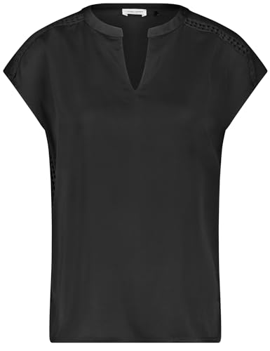 Gerry Weber Damen Top Gewirke Kurzarm, überschnittene Schultern unifarben Schwarz 40 von Gerry Weber