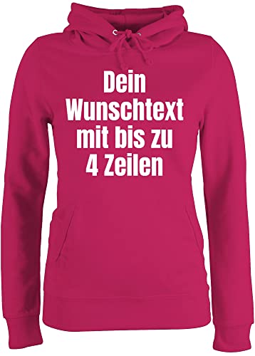 Pullover Damen Hoodie Frauen - Aufdruck selbst gestalten - Wunschtext I Eigener Text I Custom Text - L - Fuchsia - Mama Schriftzug personalisierte Datum Pulli Sport selber Machen 4 zeilen designen Pullover Damen Hoodie Frauen - Aufdruck selbst gestalten - Wunschtext I Eigener Text I Custom Text - L - Fuchsia - Mama Schriftzug personalisierte Datum Pulli Sport selber Machen 4 zeilen designen von Geschenk mit Namen personalisiert by Shirtracer