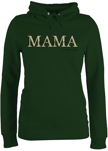 Pullover Damen Hoodie Frauen - Mama Mutti Mom Mum - Geburtstag Weihnachten - L - Dunkelgrün - für Mamas werdende pullower Pulli Muttertag Mutter Tag Name Kapuzenpulli personalisierter zum von Geschenk mit Namen personalisiert by Shirtracer