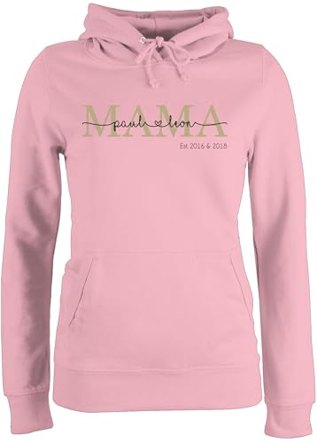 Pullover Damen Hoodie Frauen - Muttertag - Mama Mutti Mom Mum - Geburtstag Weihnachten - XXL - Hellrosa - Tag für Mutter Sachen mamatags personalisiertes Mama+Surprise Mami Tage frischgebackene von Geschenk mit Namen personalisiert by Shirtracer