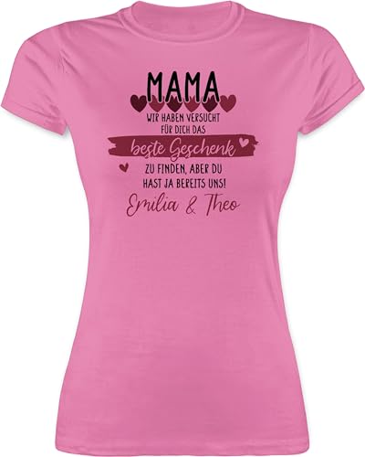 Shirt Damen - Mama wir haben versucht für Dich das schönste Geschenk zu Finden - XXL - Rosa - Mutter Shirts mom mütter Geschenke personalisiertes Muttertag t-Shirt Mutti Tshirt t von Geschenk mit Namen personalisiert by Shirtracer