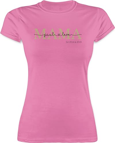 Shirt Damen - Mama Mutti Mom Mum - Geburtstag Weihnachten - L - Rosa - Mutter Tshirt t-Shirt zum Muttertag für Mamas Since 2024 Shirts Name t muttertagsgeschenk Frau frische personalisierte Tag von Geschenk mit Namen personalisiert by Shirtracer