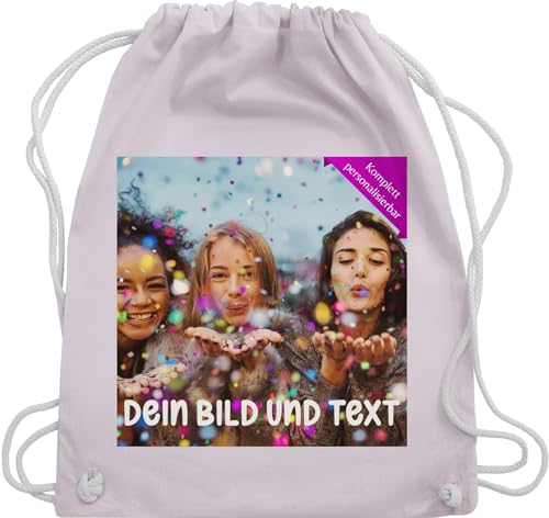 Turnbeutel Rucksack - Foto eigenem Bild - Fotogeschenk - Unisize - Pastell Rosa - selbst design selber erstellen personalisiertem druck customized personalierte weihnachten selbstgestalten von Geschenk mit Namen personalisiert by Shirtracer