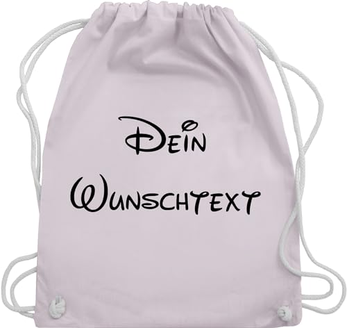 Turnbeutel Rucksack - Aufdruck selbst gestalten - Wunschtext - Unisize - Pastell Rosa - bedrucken lassen baumwolle kita wechselkleidung beutel selber machen stoffbeutel kordelzug von Geschenk mit Namen personalisiert by Shirtracer