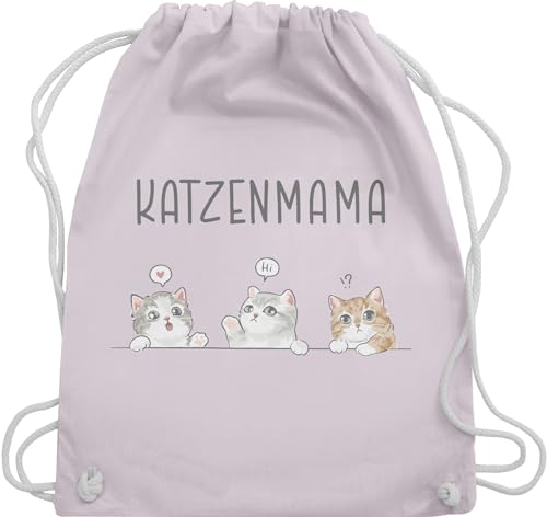 Turnbeutel Rucksack - Katze Katzen - Katzenmama Katzenbesitzerin Katzenliebhaberin Katzenmutter - Unisize - Pastell Rosa - katzenmotiv cat katzenliebhaber personalisierte für eine süße geschenke von Geschenk mit Namen personalisiert by Shirtracer