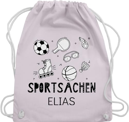 Turnbeutel Rucksack - Kita Beutel Wechselsachen Mädchen - Sportsachen - Fussball Tischtennis Schwimmen Basketball - Unisize - Pastell Rosa - personalisierte kindergartentasche kindergartenkind von Geschenk mit Namen personalisiert by Shirtracer