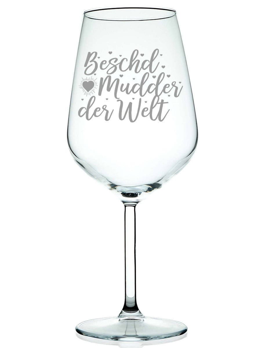 Weinglas Mit Gravur Beschd Mudder Der Welt Weinglas Mit Gravur Beschd Mudder Der Welt von GeschenkeWolf