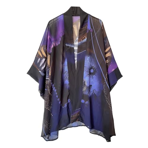 Damen Bohemian Chiffon Kimono Cardigan Strand Cover Up Bikini Schal Bluse für Bademode Beachwear, Aurora Leaf-Lila, Einheitsgröße Mehr Damen Bohemian Chiffon Kimono Cardigan Strand Cover Up Bikini Schal Bluse für Bademode Beachwear, Aurora Leaf-Lila, Einheitsgröße Mehr von Getitsoon
