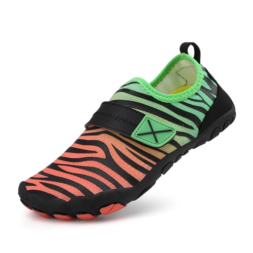 Geymxzik Kinder Barfußschuhe Zehenschuhe Barfussschuhe Fitnessschuhe Strandschuhe Schnell Trocknend Schwimmschuhe Wasserschuhe Aquaschuhe für Jungen Mädchen, 28EU von Geymxzik