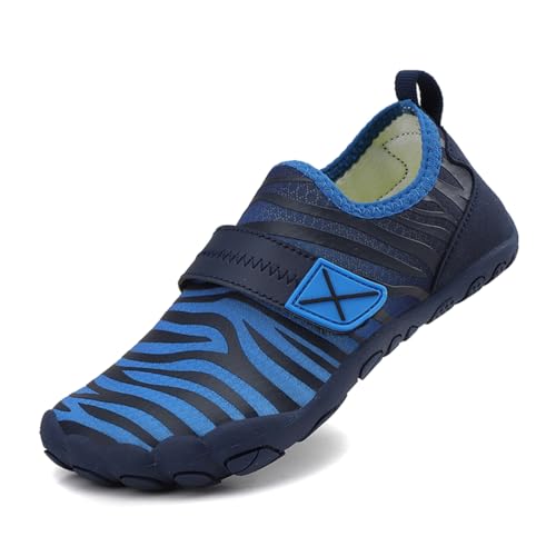 Geymxzik Kinder Barfußschuhe Zehenschuhe Barfussschuhe Fitnessschuhe Strandschuhe Schnell Trocknend Schwimmschuhe Wasserschuhe Aquaschuhe für Jungen Mädchen, 33EU von Geymxzik