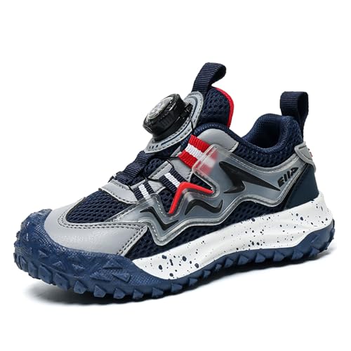 Geymxzik Laufschuhe Kinder Durchbrochene Mesh Sportschuhe Mädchen Jungen Turnschuhe Leicht Kinderschuhe Atmungsaktiv Sneakers 8313 dunkelblau EU 36 von Geymxzik