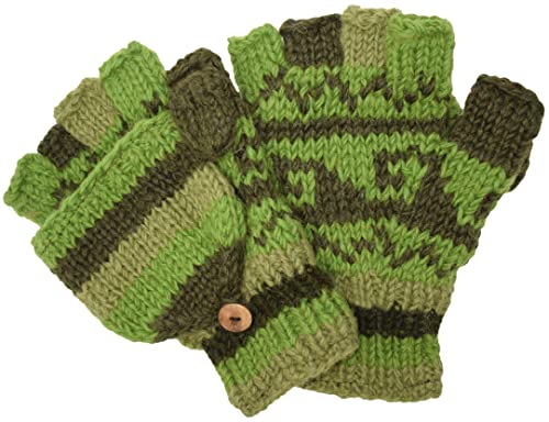 Gheri Woolen Knit Fleecegefütterte fingerlose Handschuhe Wandelbare Fäustlinge D von Gheri