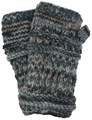 Wolle Kabel Gestrickt Mehrfarbig Fleece Gefüttert Warm Fingerlos Handwärmer Fäustlinge Handschuhe F von Gheri