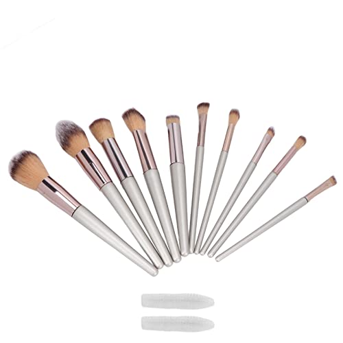 Ghzste 10-teiliges Make-up-Pinsel-Set, professionelles tragbares Lidschatten-, Foundation- und Rougepinsel, Kosmetik-Werkzeug von Ghzste