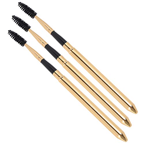 Ghzste 3-teiliges Wimpernpinsel-Set, Wiederverwendbarer Mascara-Applikatorstab, Tragbarer Augenbrauen-Make-up-Pinsel von Ghzste