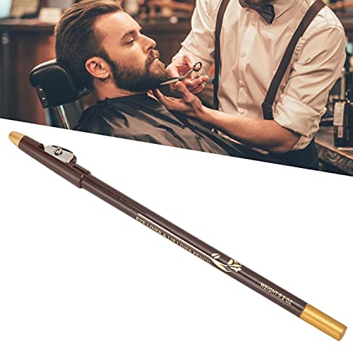 Professioneller Bartstift-Füller für Männer, Bartstift mit Anspitzer, Bartstift-Formungs-Styling-Werkzeug für Styling und Kanten (Dunkelbraun) von Ghzste